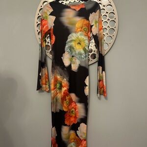 Vibrant Floral Long Sleeve Dress